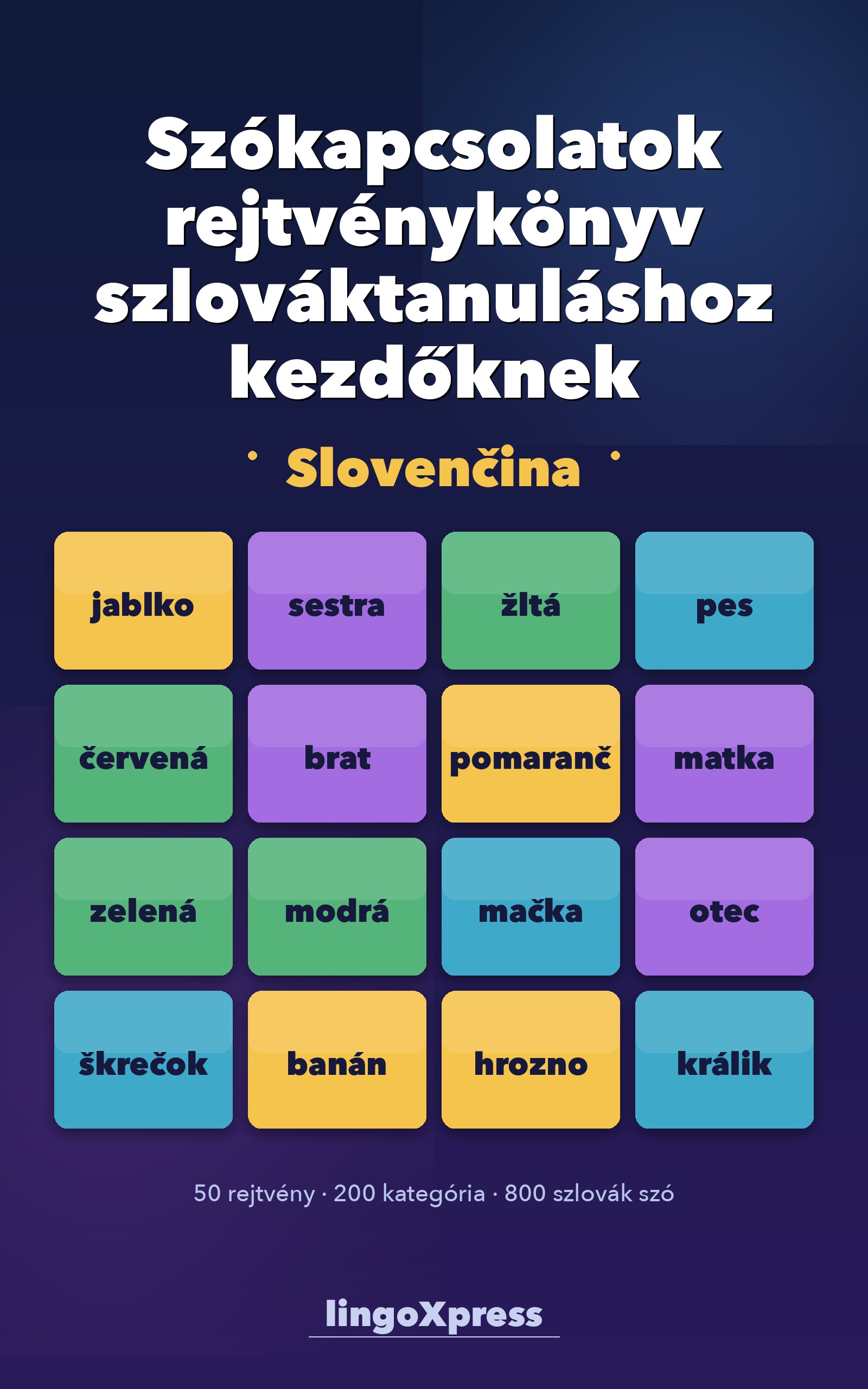 Szókapcsolatok rejtvénykönyv szlováktanuláshoz kezdőknek