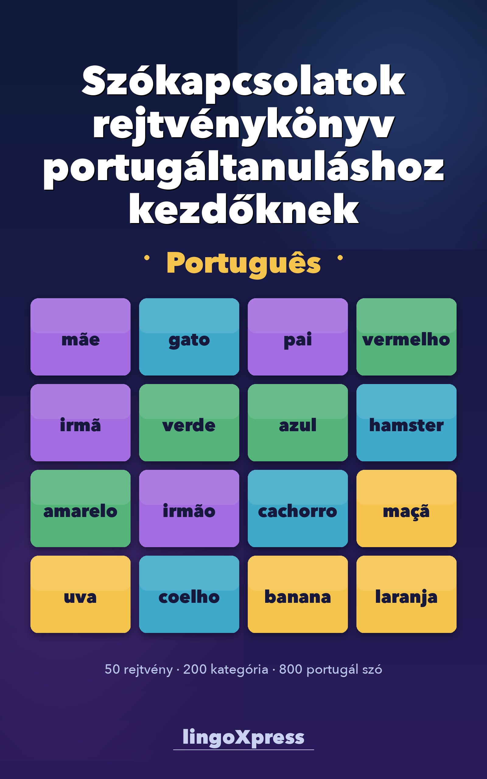 Szókapcsolatok rejtvénykönyv portugáltanuláshoz kezdőknek