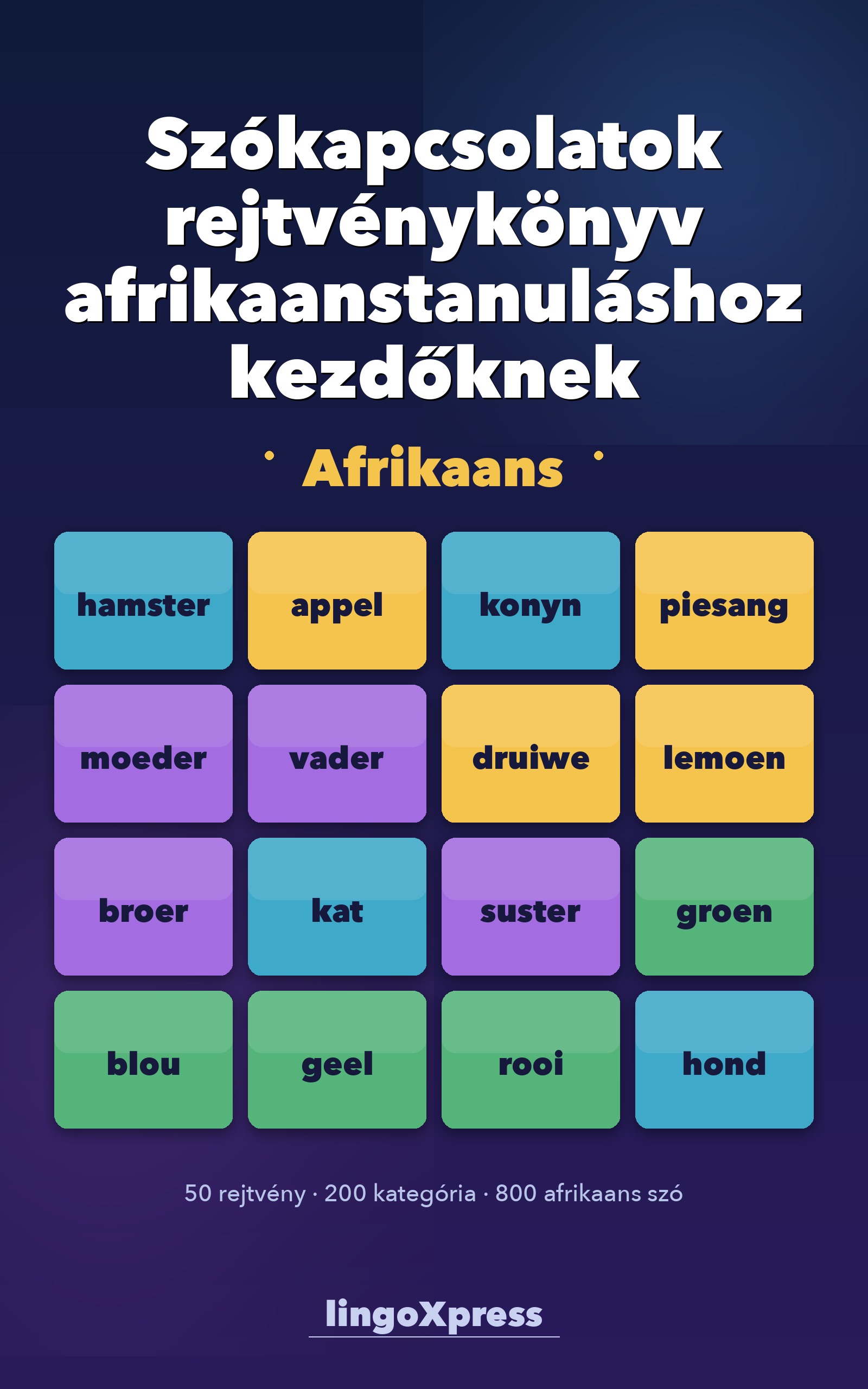 Szókapcsolatok rejtvénykönyv afrikaanstanuláshoz kezdőknek