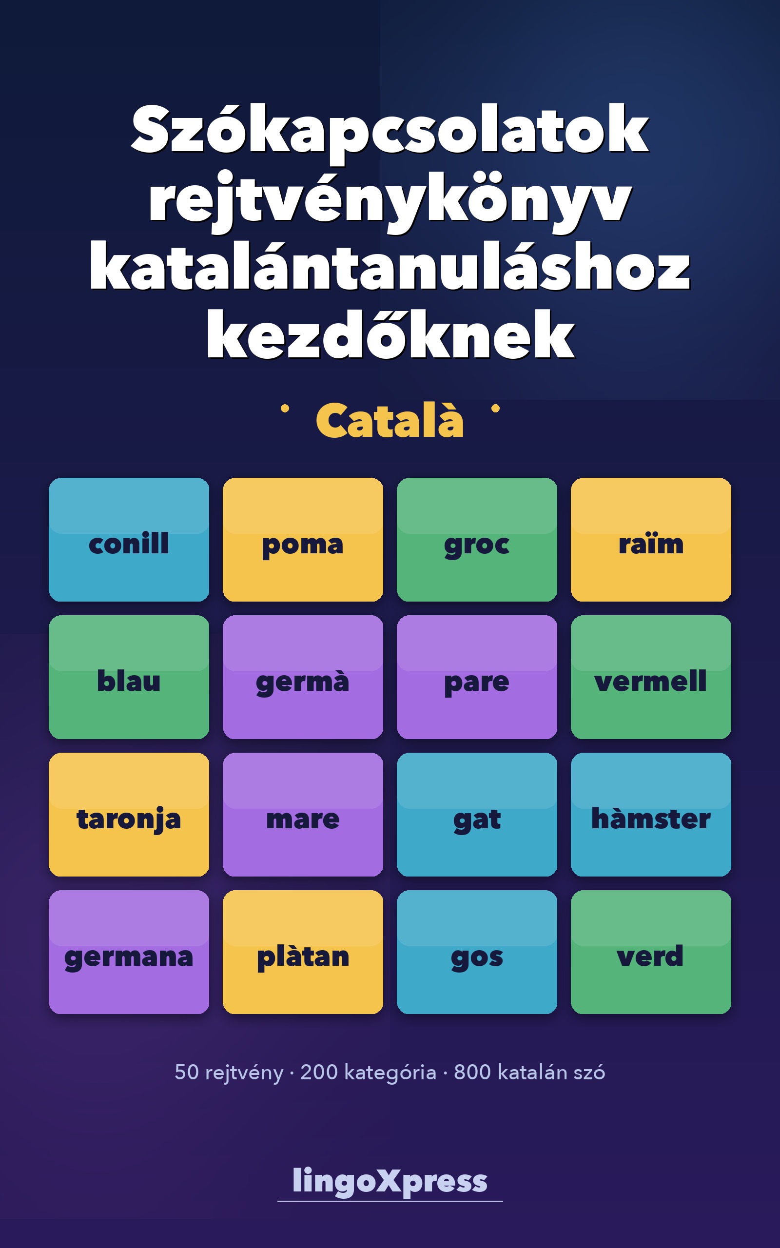 Szókapcsolatok rejtvénykönyv katalántanuláshoz kezdőknek