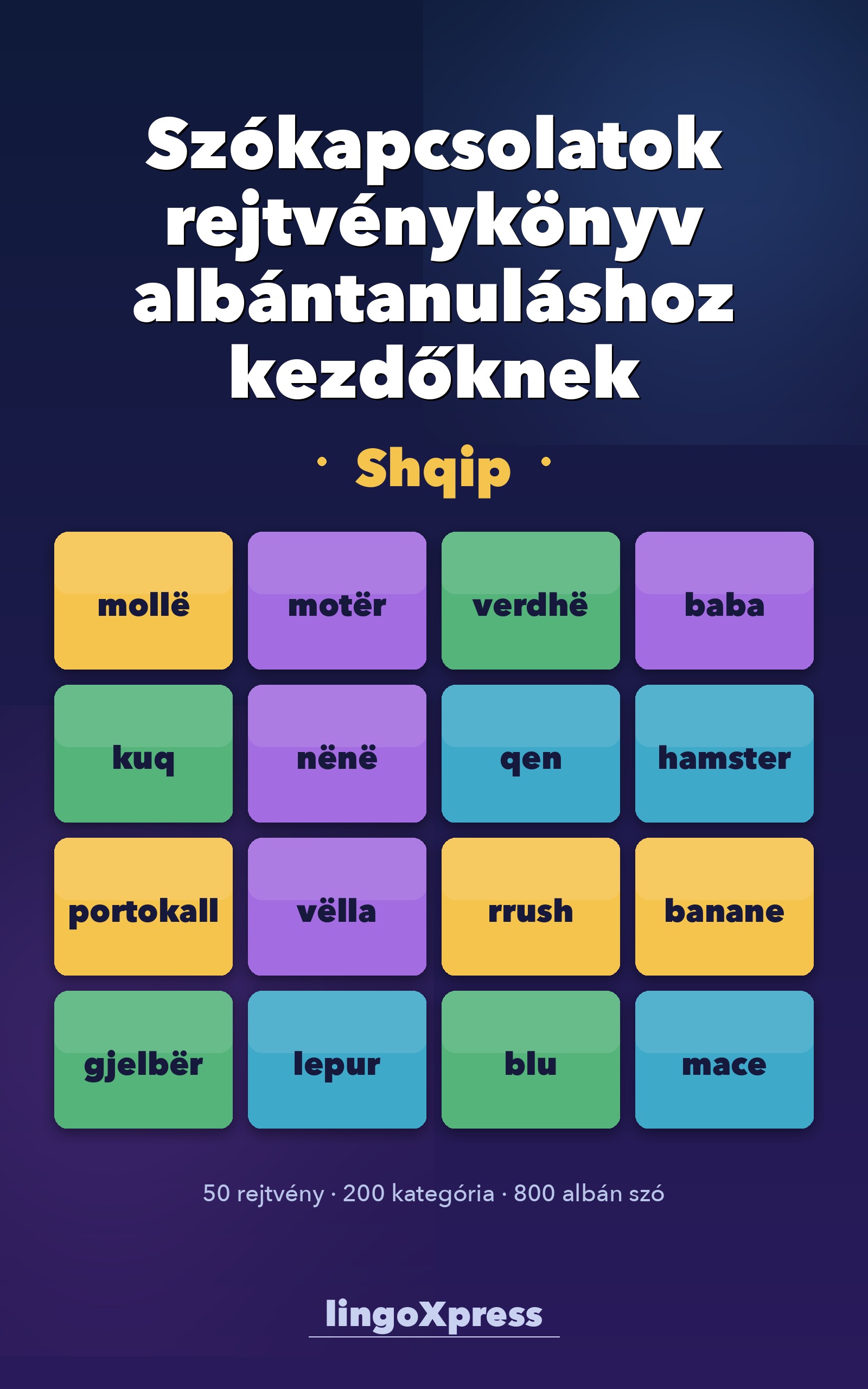 Szókapcsolatok rejtvénykönyv albántanuláshoz kezdőknek