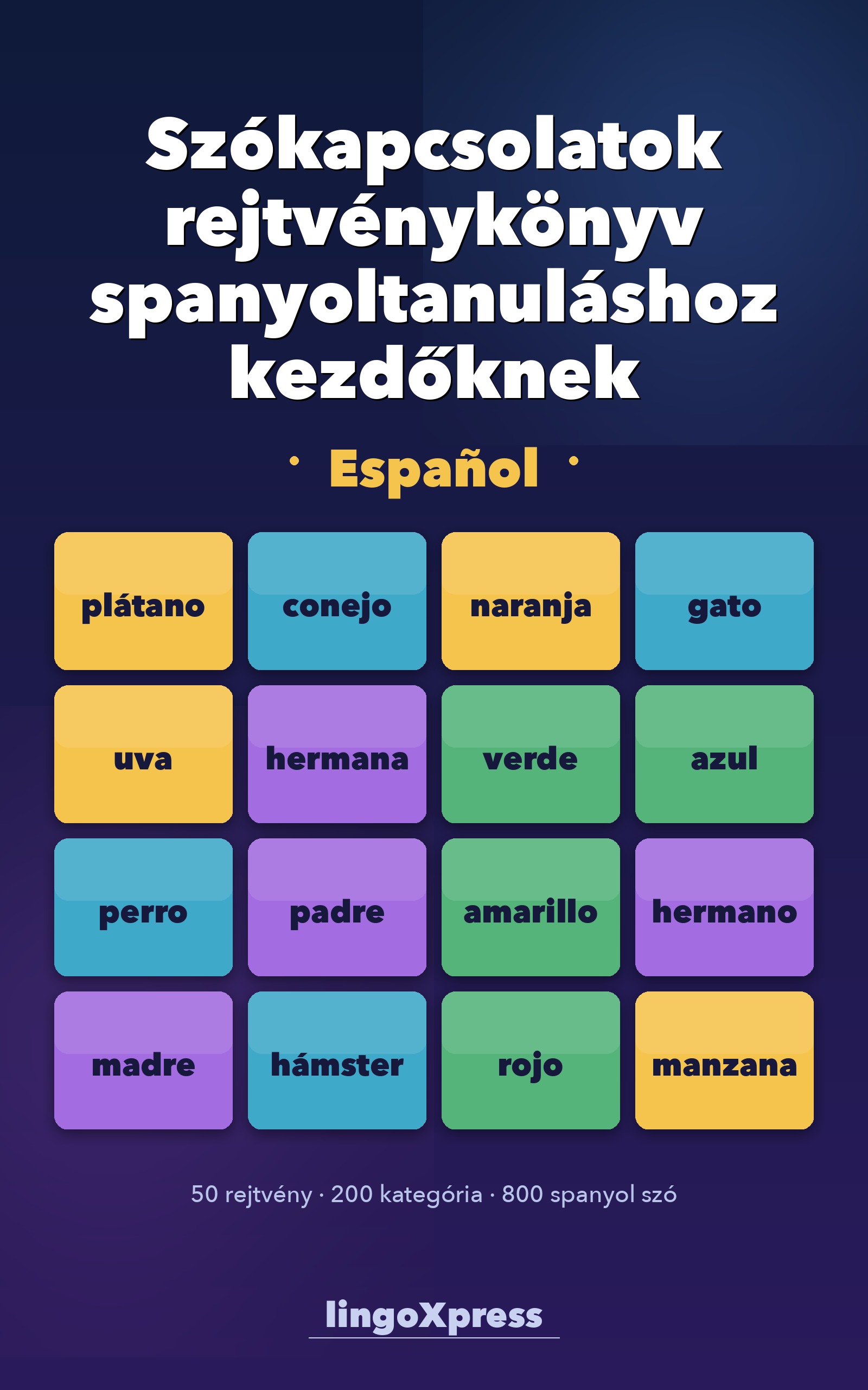 Szókapcsolatok rejtvénykönyv spanyoltanuláshoz kezdőknek