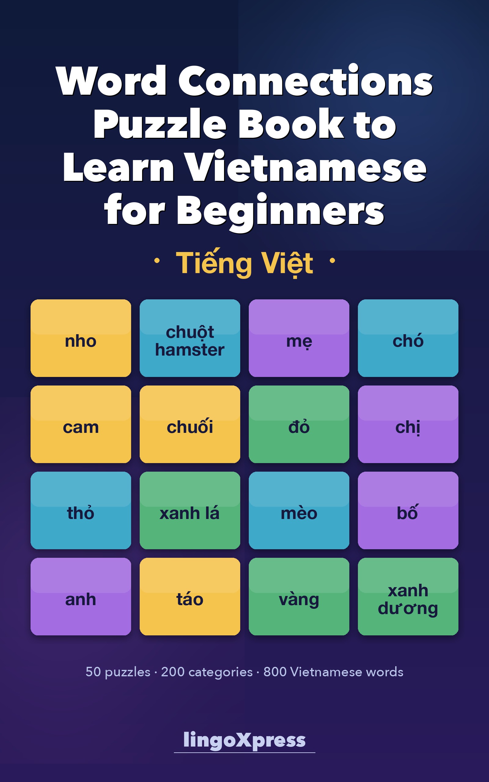 Word Connections Puzzle Book to Learn Vietnamese for Beginners