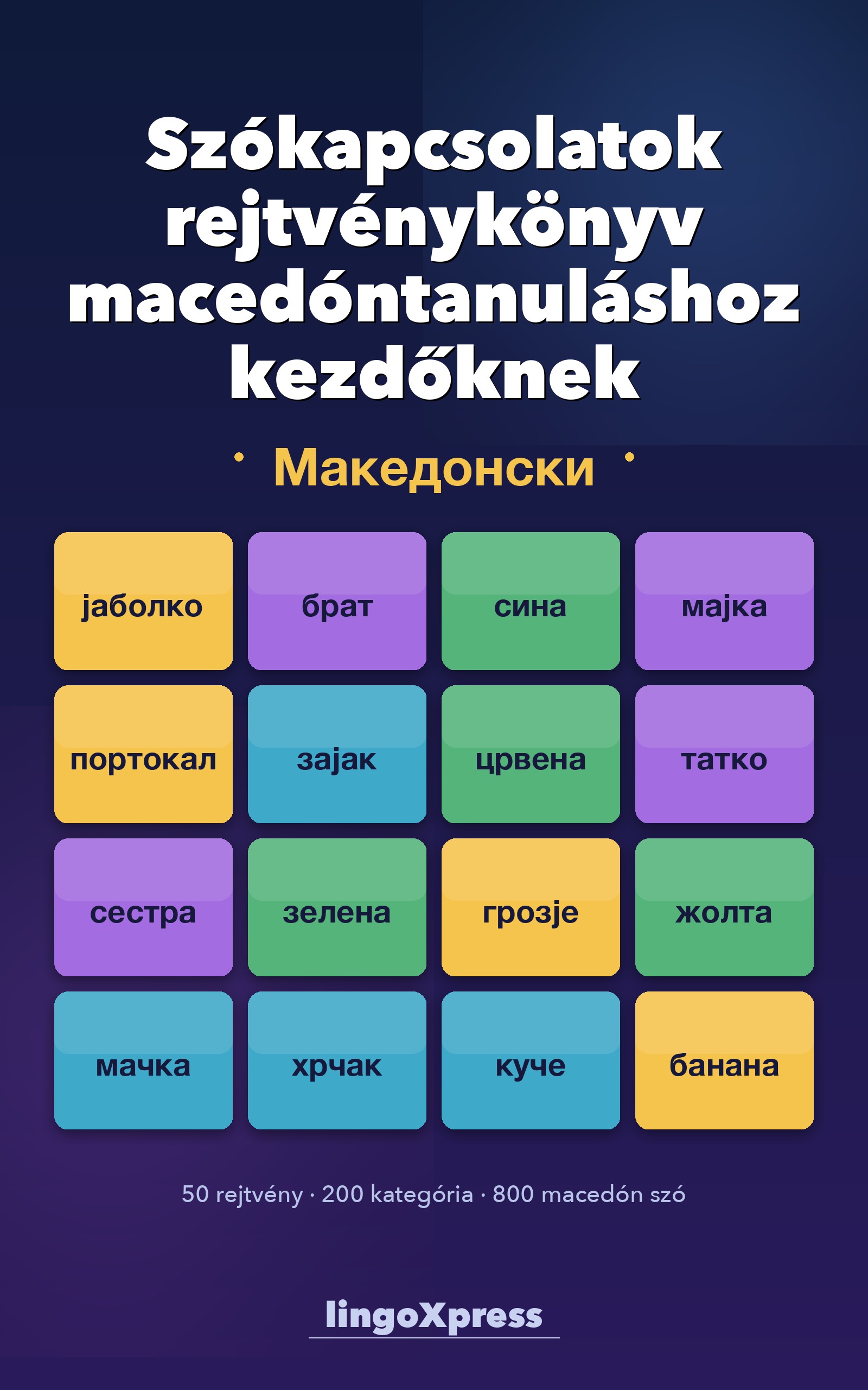 Szókapcsolatok rejtvénykönyv macedóntanuláshoz kezdőknek