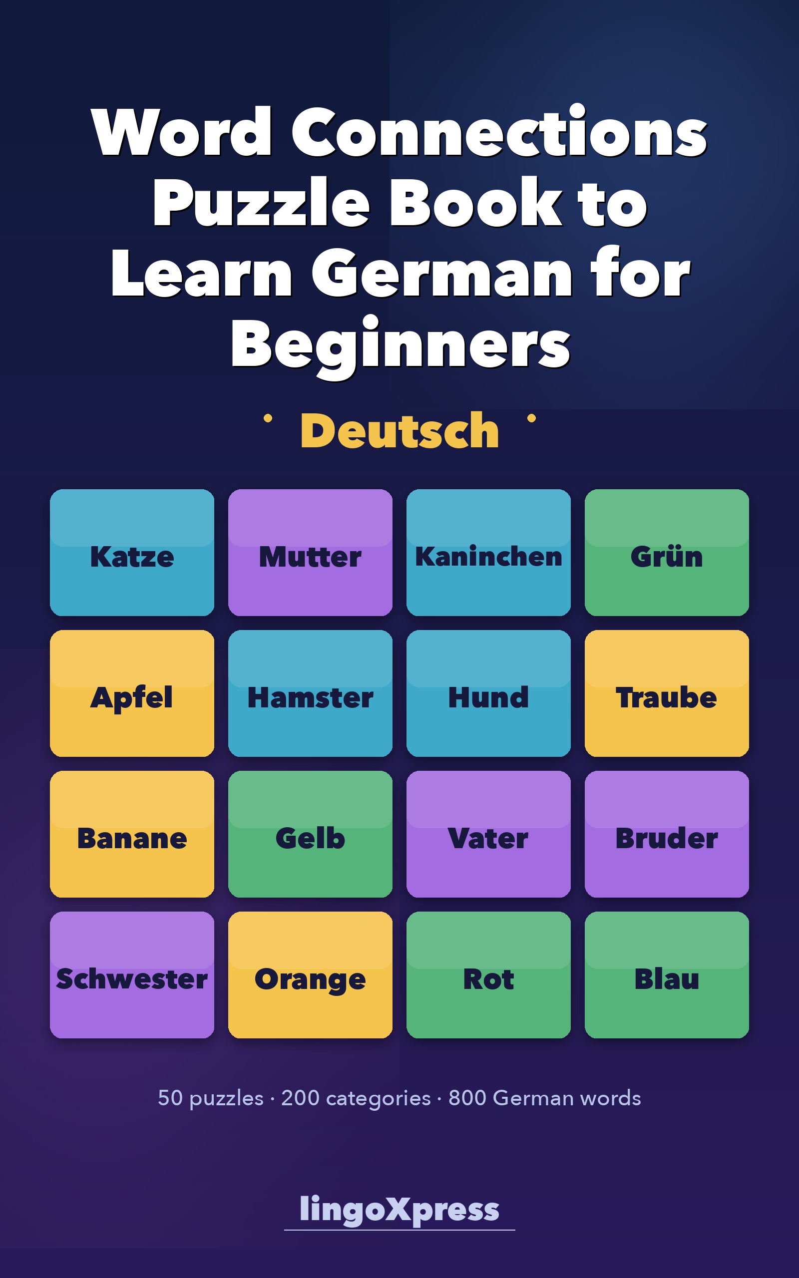 Word Connections Puzzle Book to Learn German for Beginners