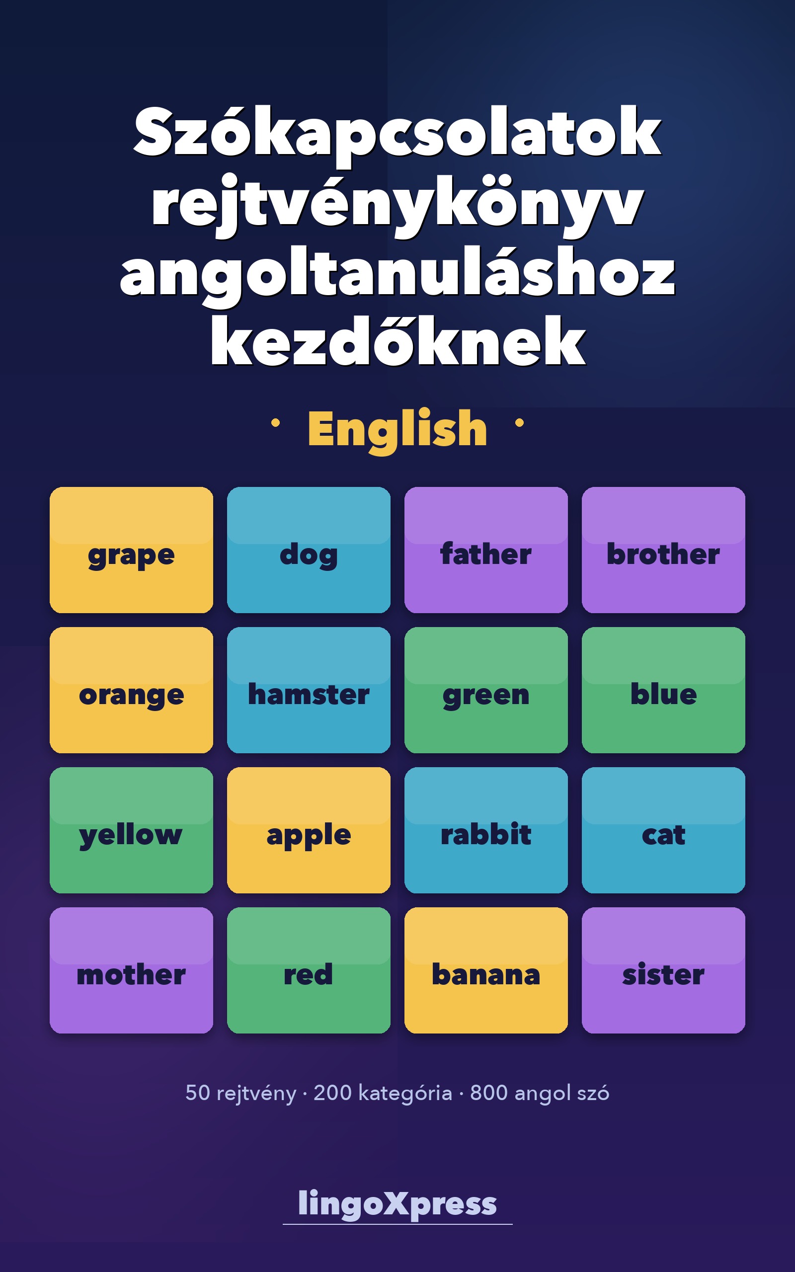 Szókapcsolatok rejtvénykönyv angoltanuláshoz kezdőknek