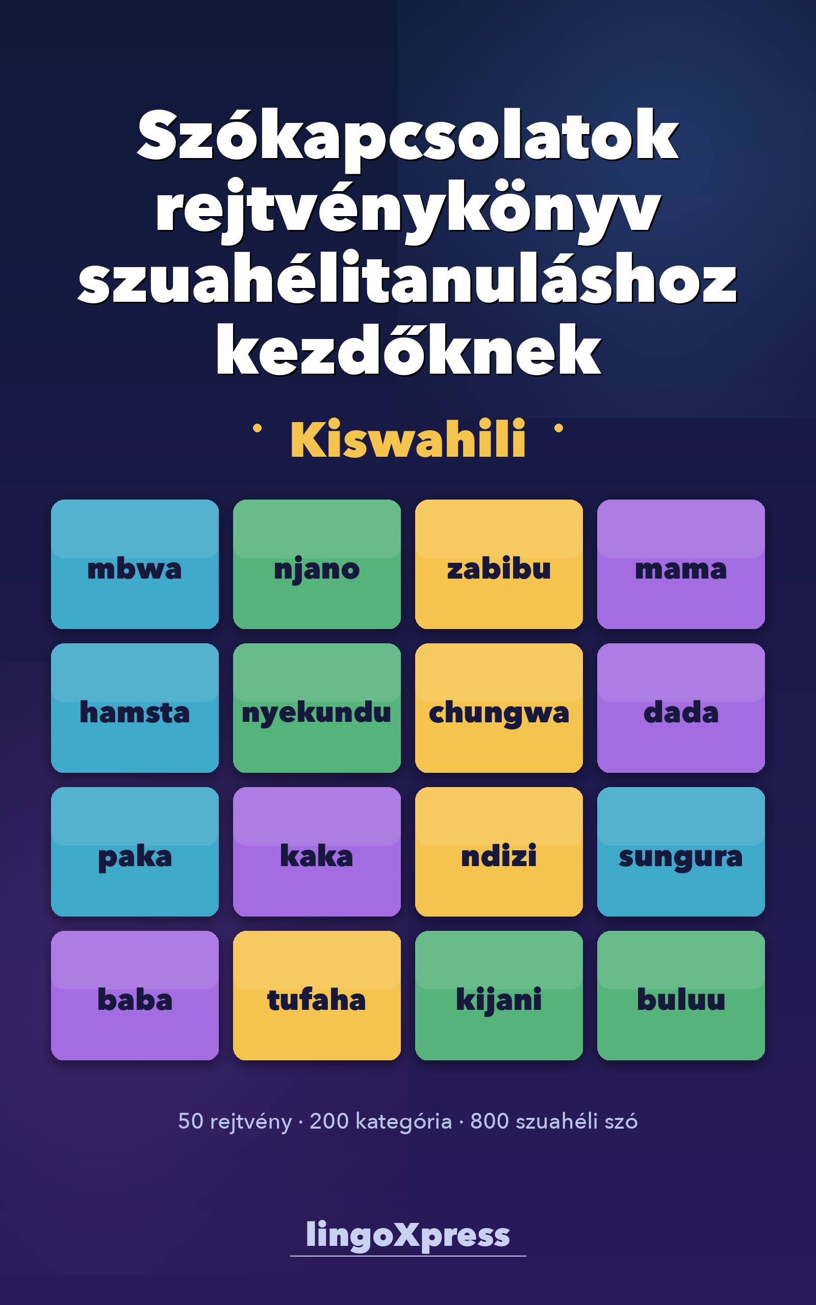 Szókapcsolatok rejtvénykönyv szuahélitanuláshoz kezdőknek