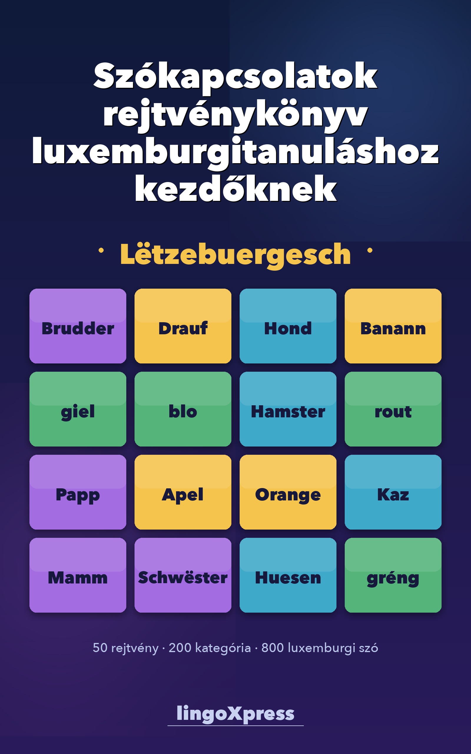 Szókapcsolatok rejtvénykönyv luxemburgitanuláshoz kezdőknek