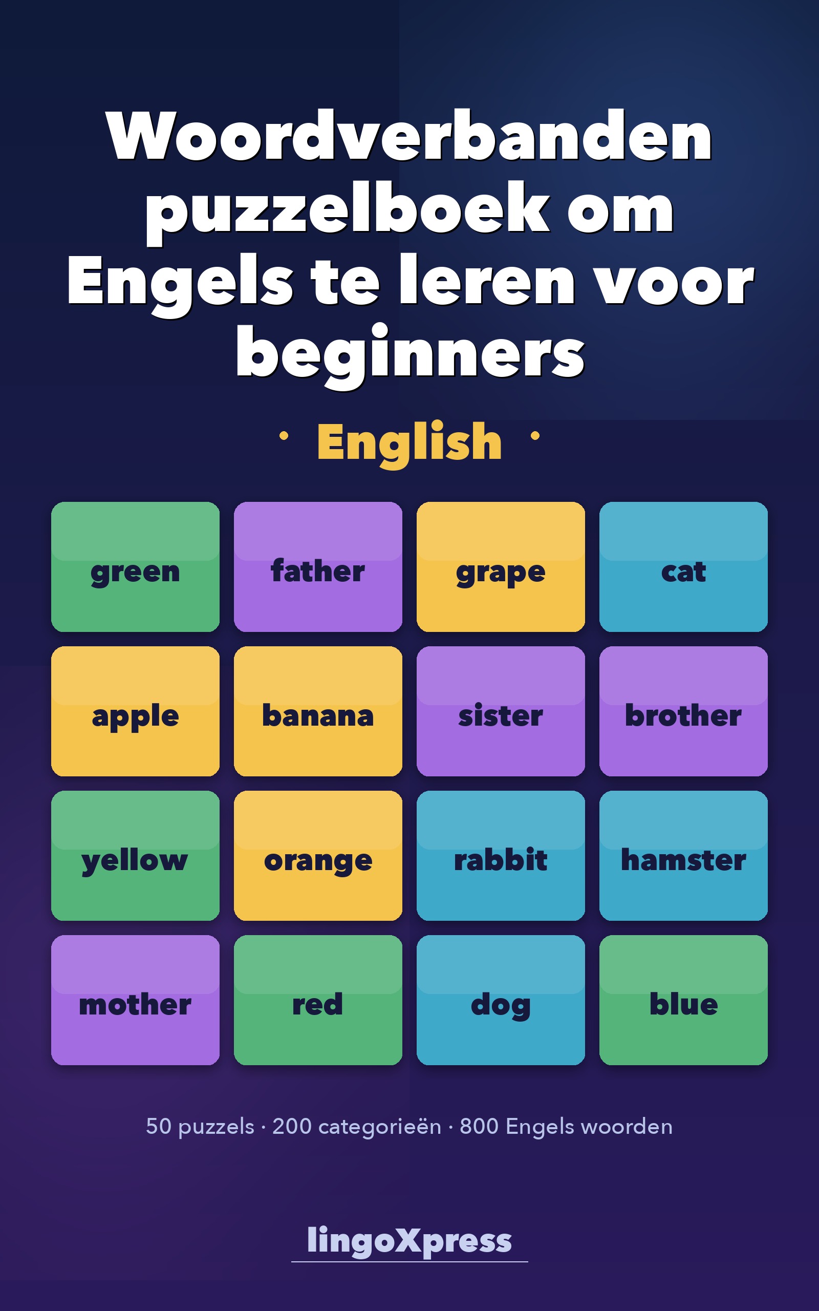 Woordverbanden puzzelboek om Engels te leren voor beginners