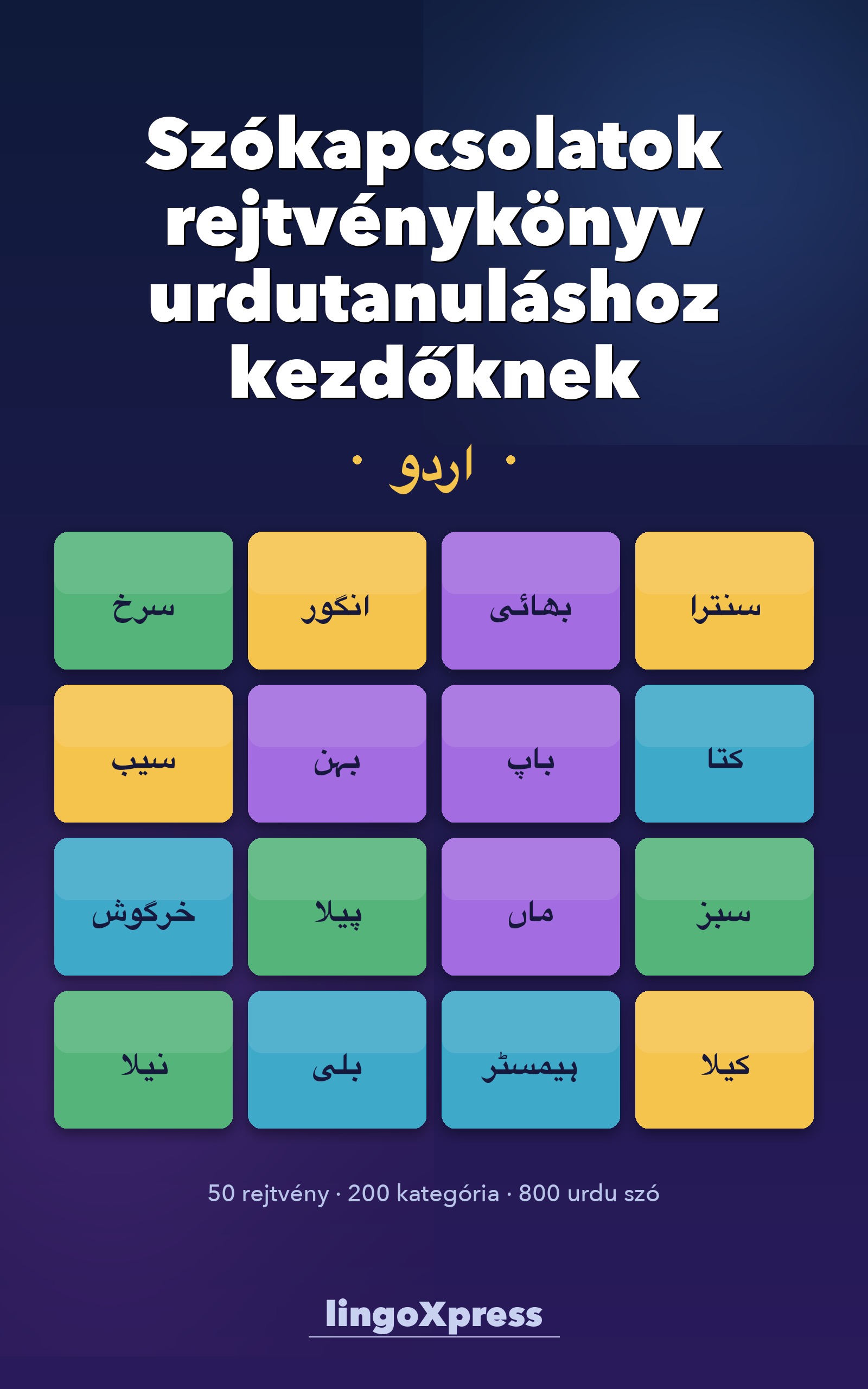 Szókapcsolatok rejtvénykönyv urdutanuláshoz kezdőknek