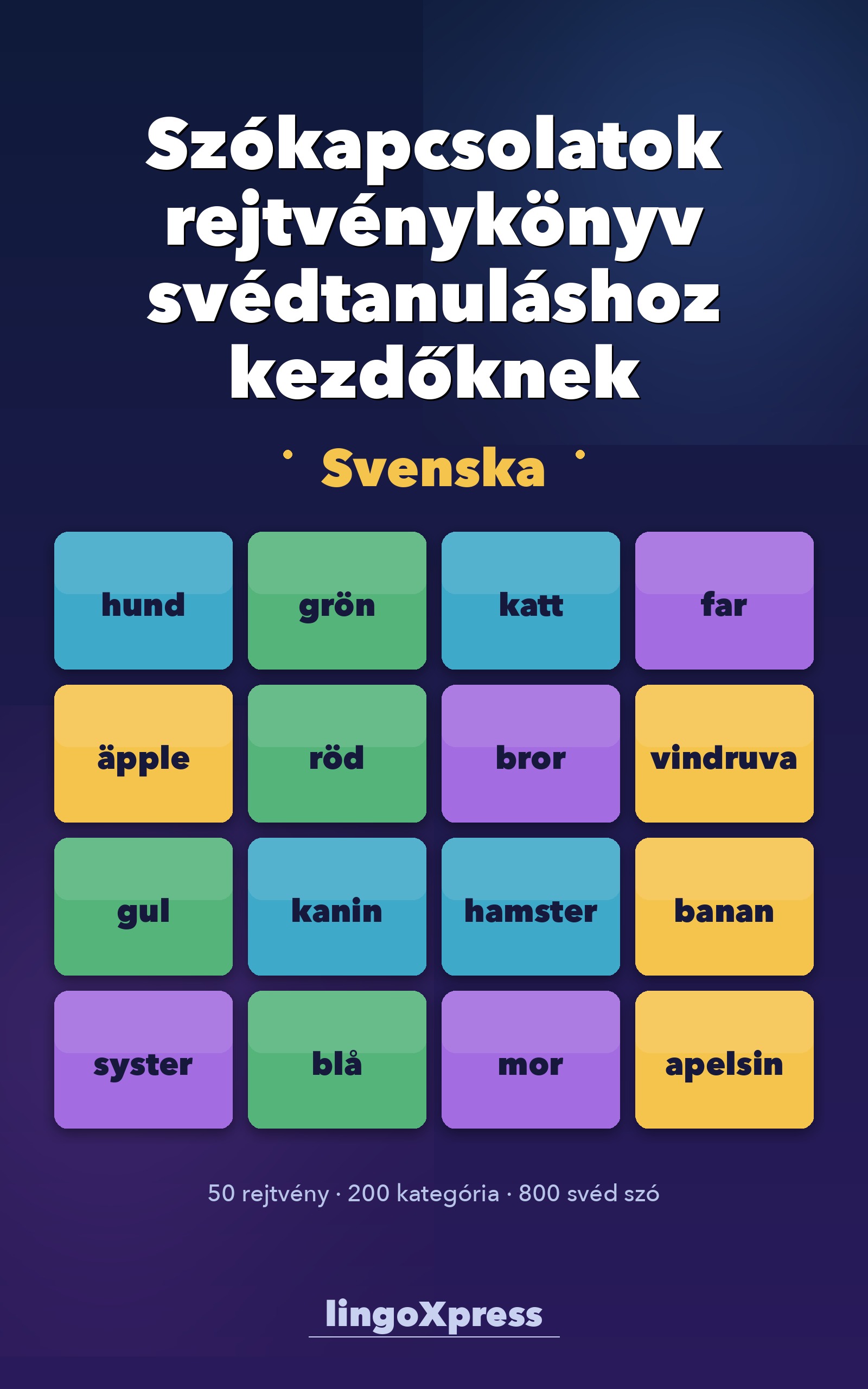 Szókapcsolatok rejtvénykönyv svédtanuláshoz kezdőknek