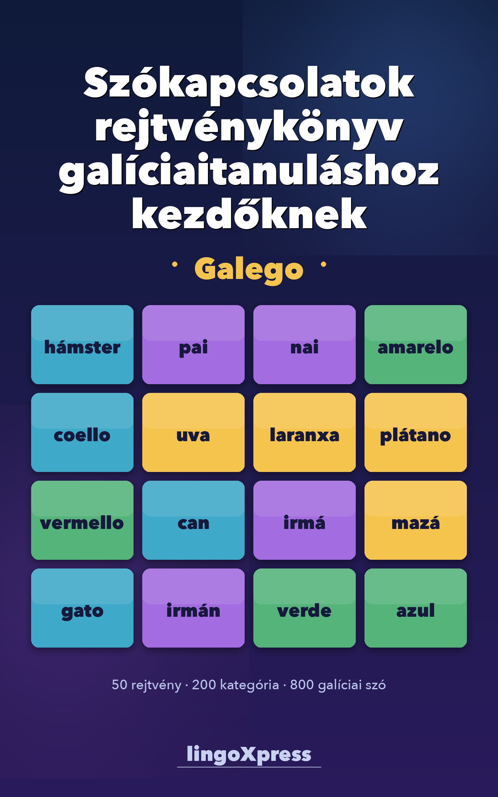 Szókapcsolatok rejtvénykönyv galíciaitanuláshoz kezdőknek