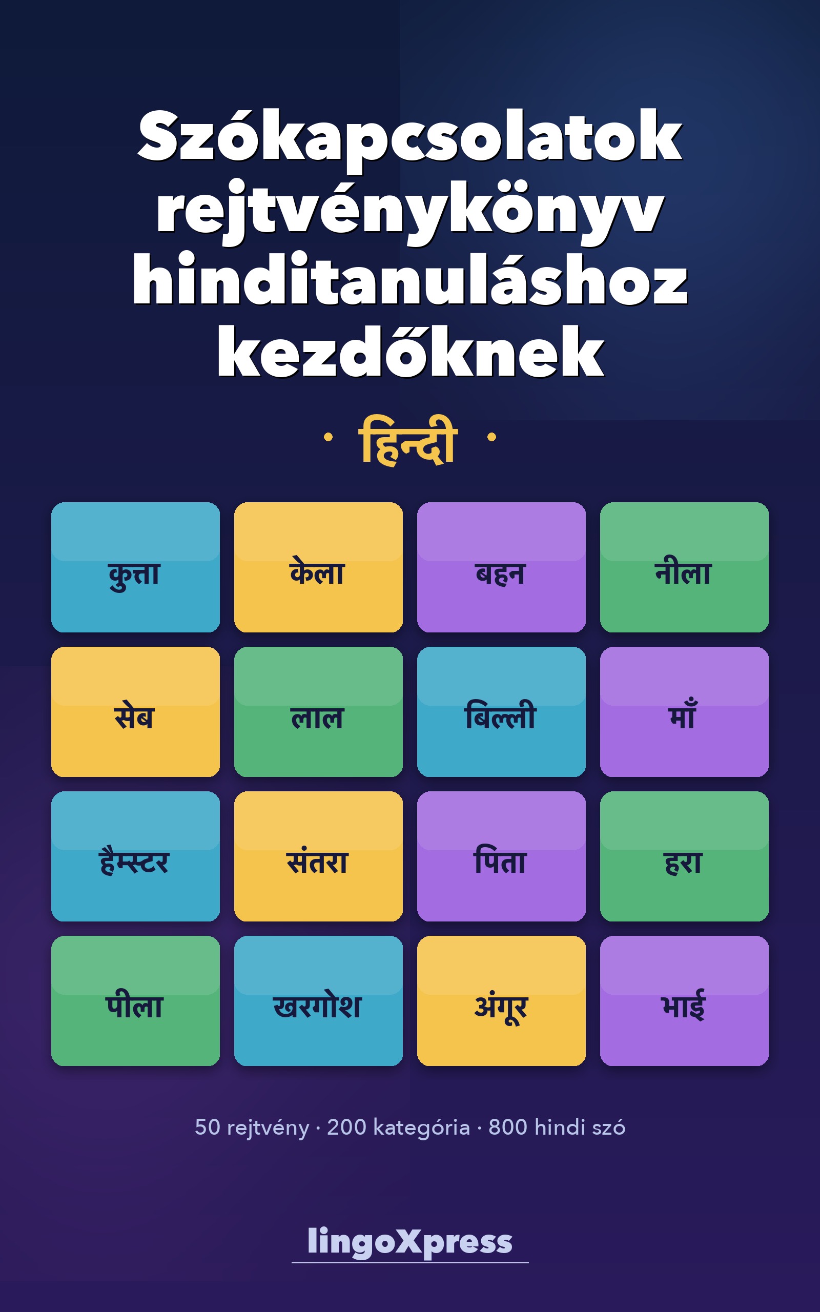 Szókapcsolatok rejtvénykönyv hinditanuláshoz kezdőknek