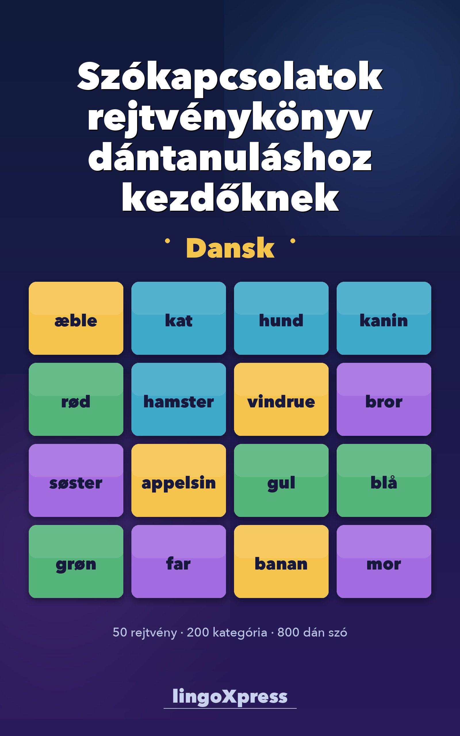 Szókapcsolatok rejtvénykönyv dántanuláshoz kezdőknek