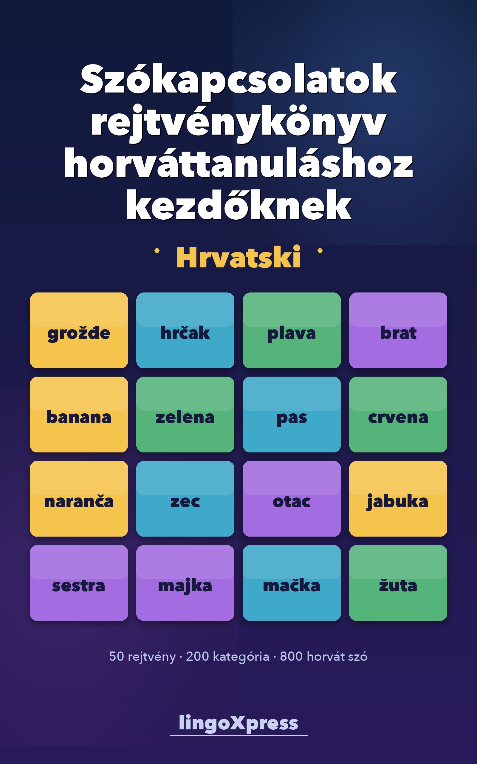 Szókapcsolatok rejtvénykönyv horváttanuláshoz kezdőknek