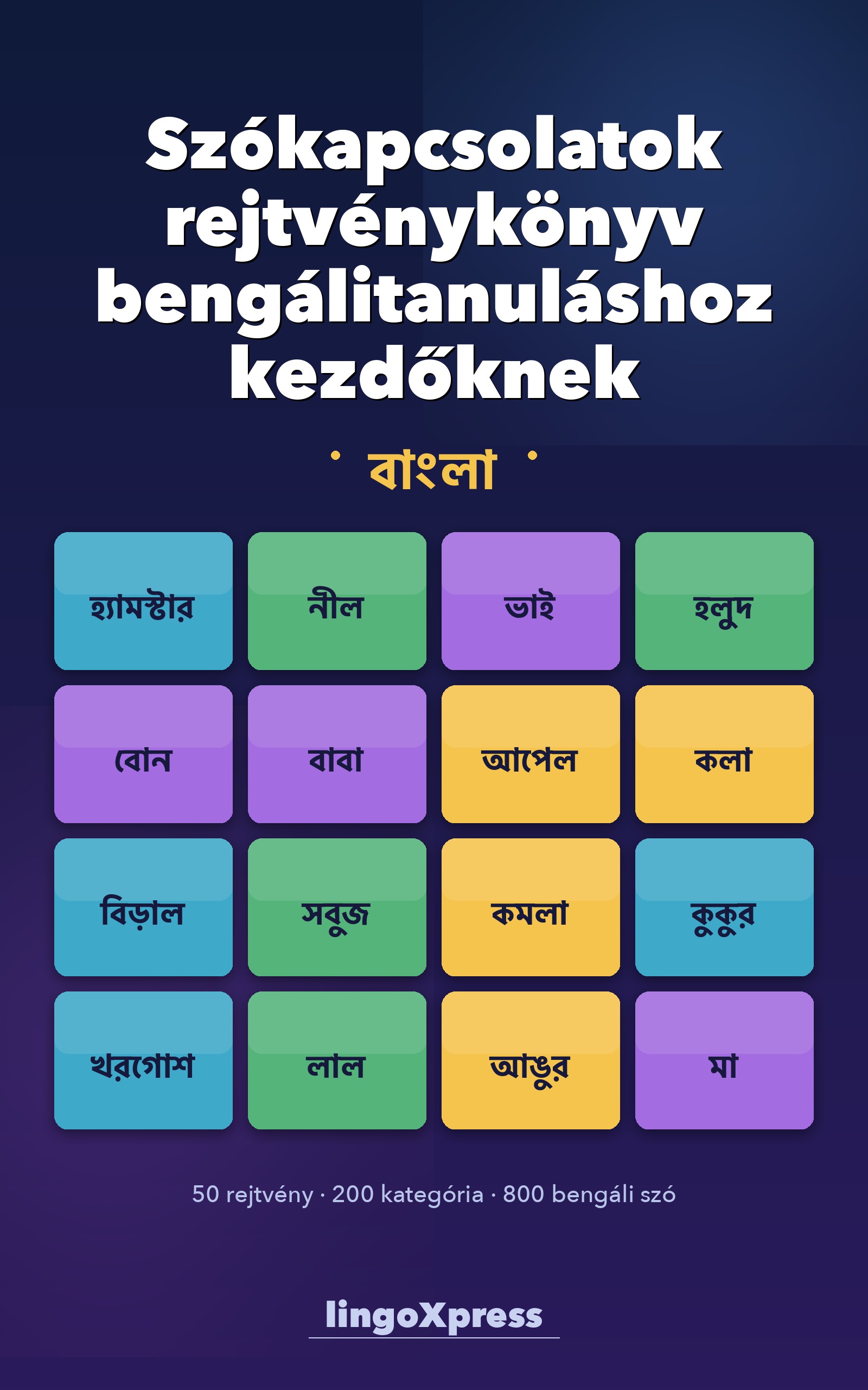 Szókapcsolatok rejtvénykönyv bengálitanuláshoz kezdőknek