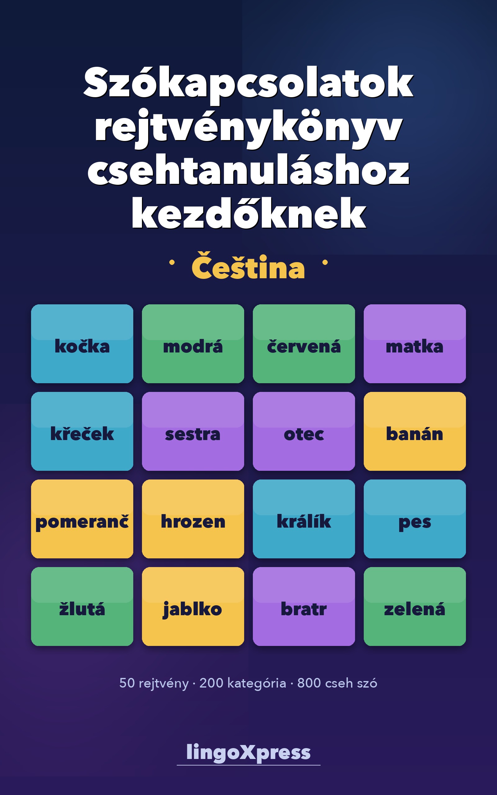 Szókapcsolatok rejtvénykönyv csehtanuláshoz kezdőknek