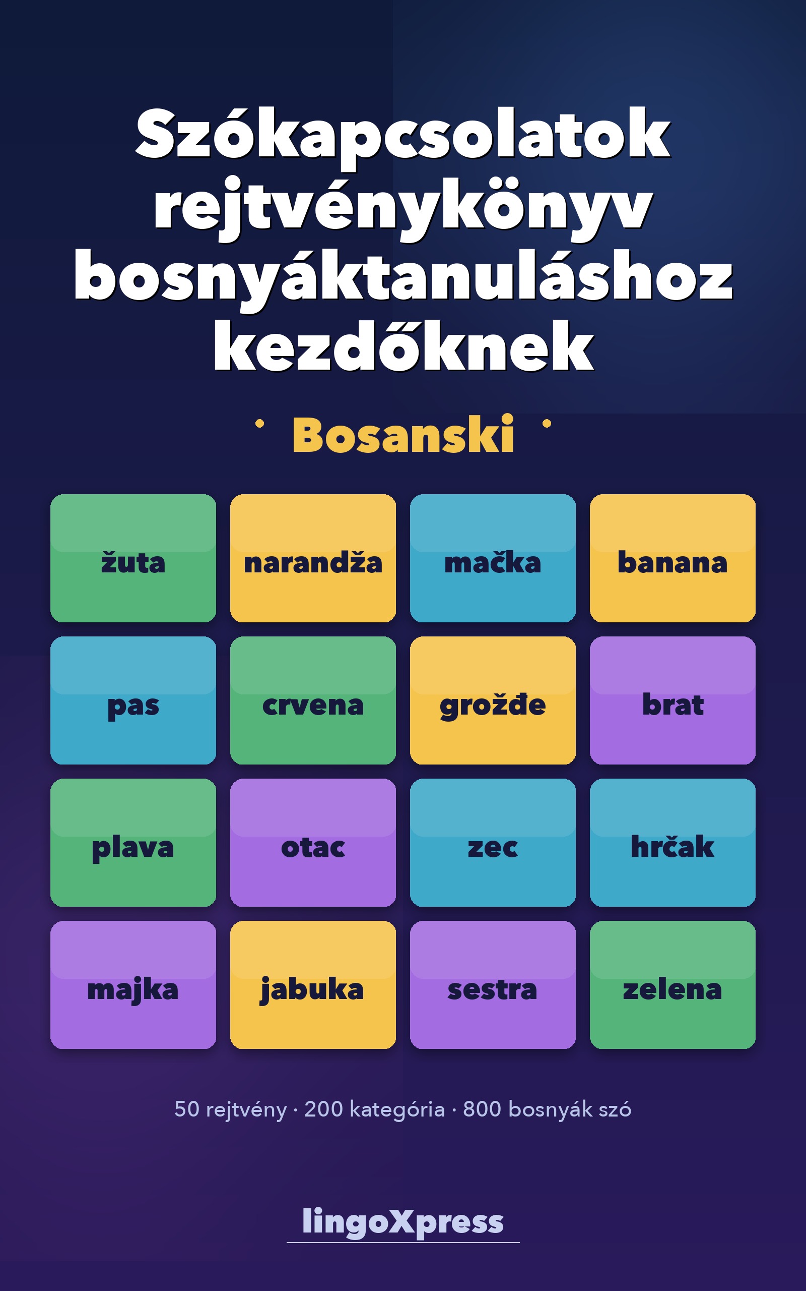 Szókapcsolatok rejtvénykönyv bosnyáktanuláshoz kezdőknek