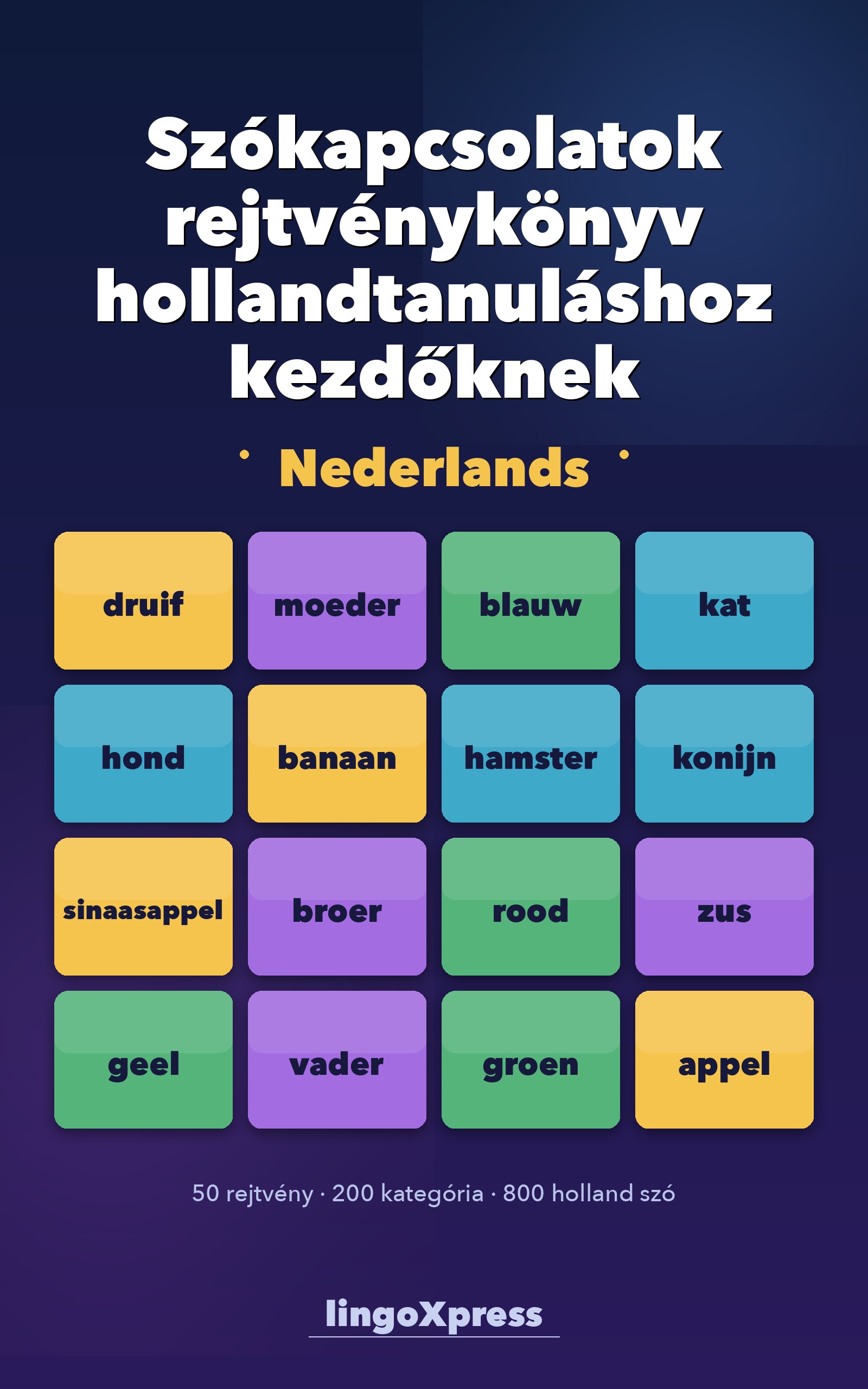 Szókapcsolatok rejtvénykönyv hollandtanuláshoz kezdőknek